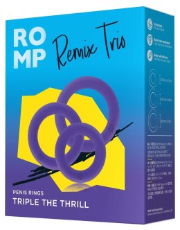ROMP Remix Trio - Zestaw 3 Silikonowych Pierścieni Anatomicznych, Czarny