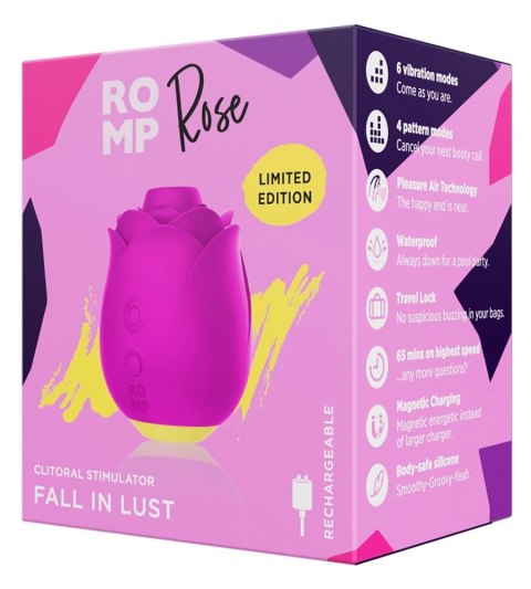 ROMP Rose - Stymulator powietrzny w kształcie roży, silikonowy, 7,6 cm ROMP Rose - Stymulator powietrzny w kształcie roży, silikonowy, 7,6 cm