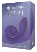 Snail Vibe Gizi Fioletowy - Zakrzywiony model duo, silikonowy, 19 cm