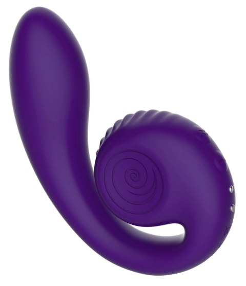 Snail Vibe Gizi Fioletowy - Zakrzywiony model duo, silikonowy, 19 cm Snail Vibe Gizi Fioletowy - Zakrzywiony model duo, silikonowy, 19 cm
