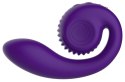 Snail Vibe Gizi Fioletowy - Zakrzywiony model duo, silikonowy, 19 cm