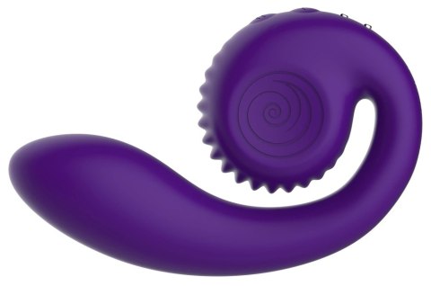 Snail Vibe Gizi Fioletowy - Zakrzywiony model duo, silikonowy, 19 cm Snail Vibe Gizi Fioletowy - Zakrzywiony model duo, silikonowy, 19 cm
