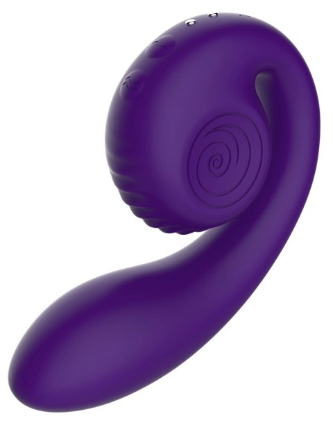 Snail Vibe Gizi Fioletowy - Zakrzywiony model duo, silikonowy, 19 cm Snail Vibe Gizi Fioletowy - Zakrzywiony model duo, silikonowy, 19 cm