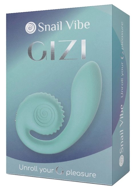 Snail Vibe Gizi turkusowy - wibrator z elastycznym systemem duo 19 cm Snail Vibe Gizi turkusowy - wibrator z elastycznym systemem duo 19 cm