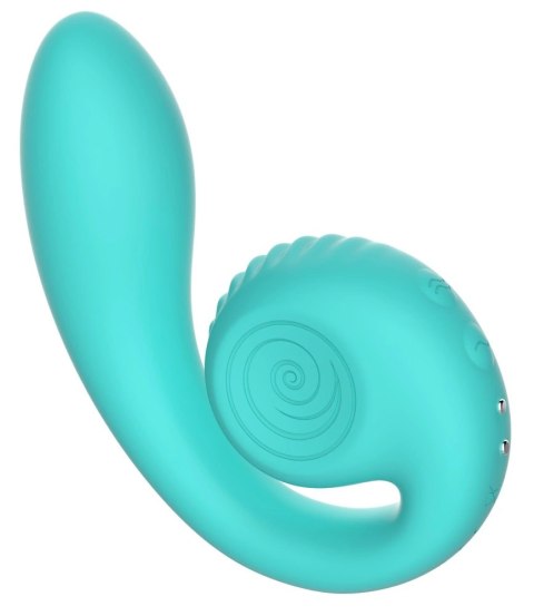 Snail Vibe Gizi turkusowy - wibrator z elastycznym systemem duo 19 cm Snail Vibe Gizi turkusowy - wibrator z elastycznym systemem duo 19 cm