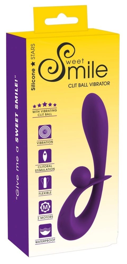 Sweet Smile Clit Ball - Wibrator Zakrzywiony z Podwojną Stymulacją, Fioletowy Sweet Smile Clit Ball - Wibrator Zakrzywiony z Podwojną Stymulacją, Fioletowy