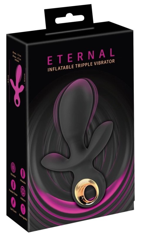 You2Toys Eternal Czarny - Nadmuchiwany Trojramienny System Wibrujący USB You2Toys Eternal Czarny - Nadmuchiwany Trojramienny System Wibrujący USB