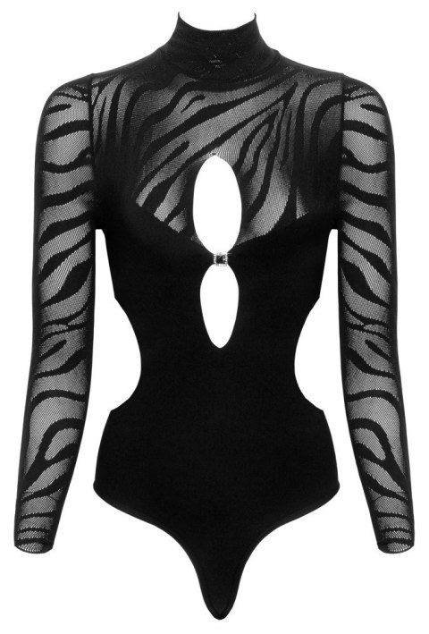 Cottelli Collection Fantasy Body czarne długi rękaw S-L elastyczne Cottelli Collection Fantasy Body czarne długi rękaw S-L elastyczne