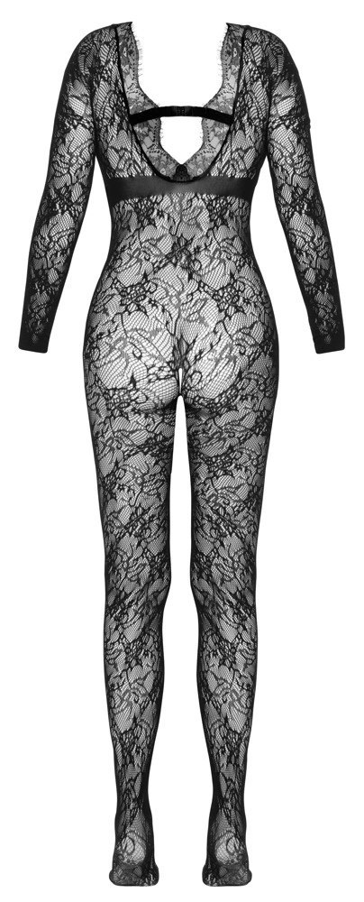 Cottelli Collection Fantasy kombinezon koronkowy bez krocza S-L czarny Cottelli Collection Fantasy kombinezon koronkowy bez krocza S-L czarny