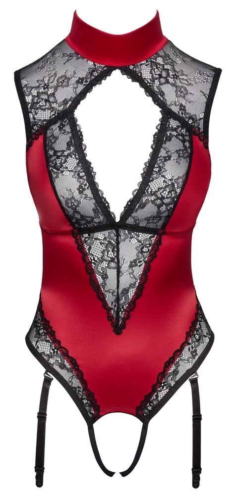 Cottelli LINGERIE Body Czerwone z Koronką L Regulowane Podwiązki Cottelli LINGERIE Body Czerwone z Koronką L Regulowane Podwiązki