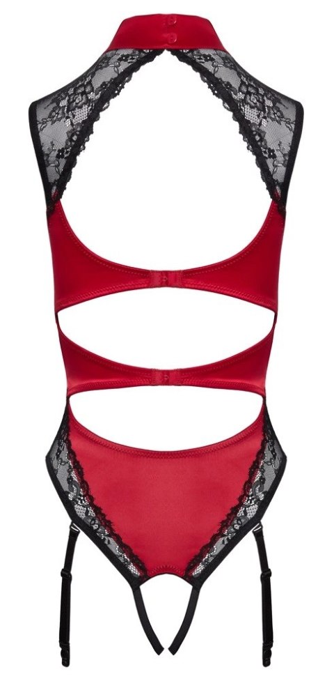 Cottelli Lingerie Body XL Czerwone z Koronką, Regulowane Podwiązki Cottelli Lingerie Body XL Czerwone z Koronką, Regulowane Podwiązki