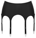 Cottelli Lingerie Pas do Pończoch 8 Szelek Czarny Matowy M