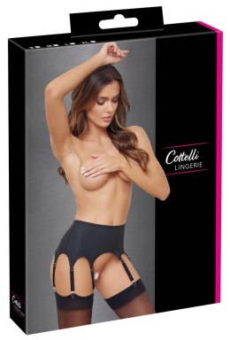 Cottelli Lingerie Pas do Pończoch 8 Szelek Czarny Matowy S