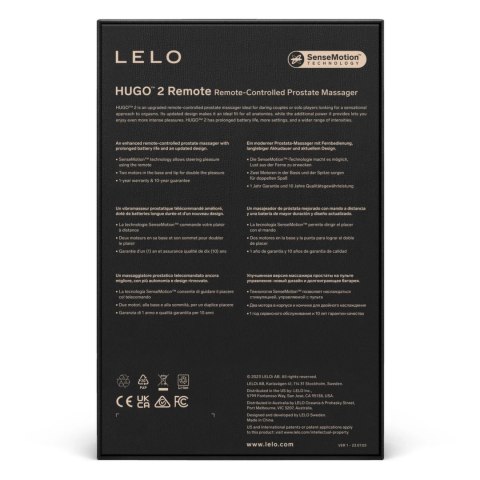LELO Hugo 2 Remote zielony - masażer zdalny, silikonowy, wydłużona bateria LELO Hugo 2 Remote zielony - masażer zdalny, silikonowy, wydłużona bateria