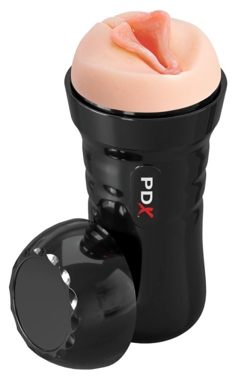 PDX Extreme Wet Pussies Super Luscious Lips czarna maszyna intymna 21,6 cm PDX Extreme Wet Pussies Super Luscious Lips czarna maszyna intymna 21,6 cm