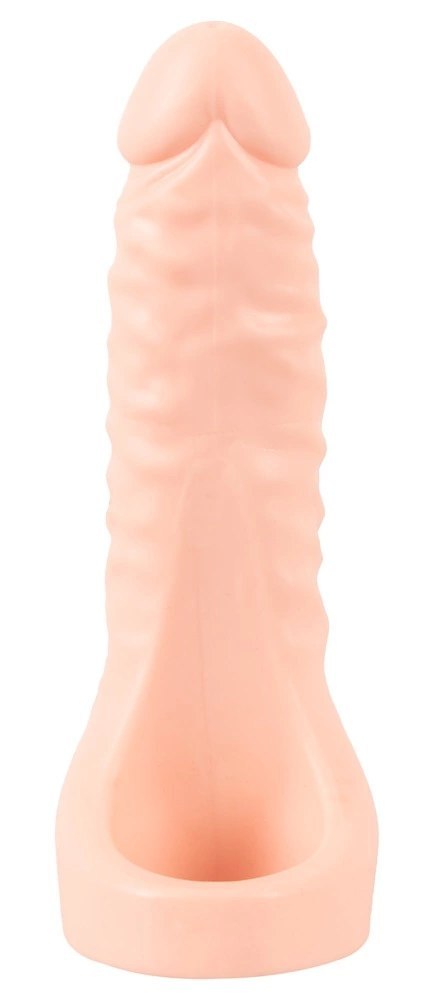 Realistixxx Double Fucker - Nakładka intymna z wibracjami 18 cm, naturalny kolor Realistixxx Double Fucker - Nakładka intymna z wibracjami 18 cm, naturalny kolor