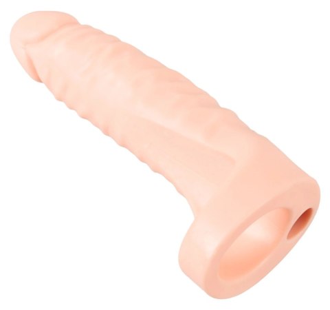 Realistixxx Double Fucker - Nakładka intymna z wibracjami 18 cm, naturalny kolor Realistixxx Double Fucker - Nakładka intymna z wibracjami 18 cm, naturalny kolor