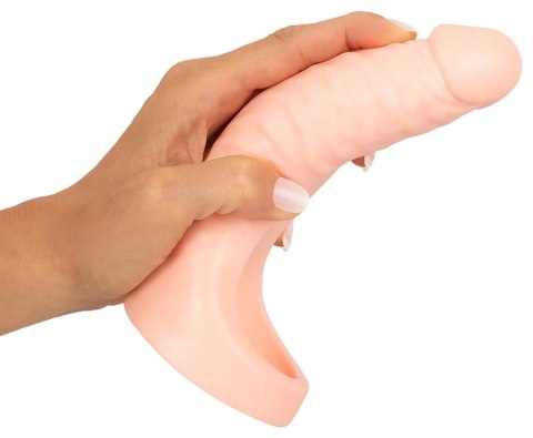 Realistixxx Double Fucker - Nakładka intymna z wibracjami 18 cm, naturalny kolor Realistixxx Double Fucker - Nakładka intymna z wibracjami 18 cm, naturalny kolor