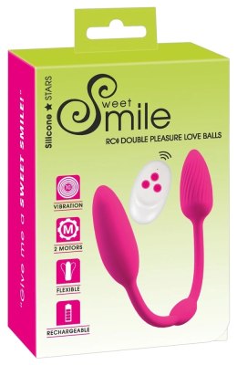 Sweet Smile RC Double Pleasure - System Wibracyjny Z Pilotem Rożowy