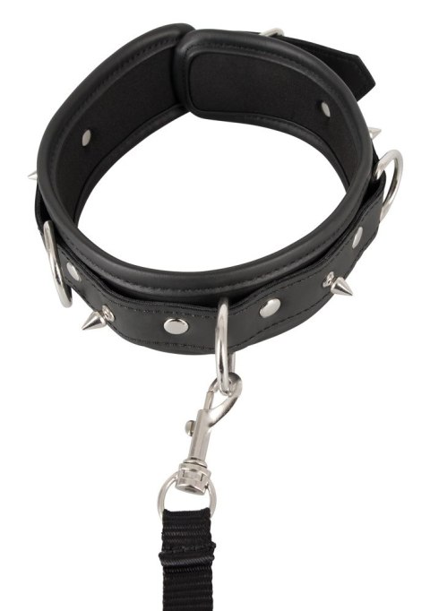 Vegan Fetish Kołnierz z Ekoskory z Ozdobnymi Kolcami i Smyczą 112 cm Vegan Fetish Kołnierz z Ekoskory z Ozdobnymi Kolcami i Smyczą 112 cm