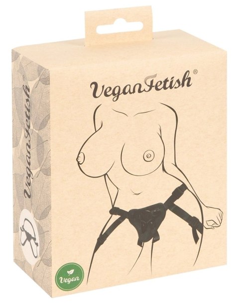 Vegan Fetish Uprząż Skorzana S-L, Regulowana, 3 Pierścienie, Wegańska