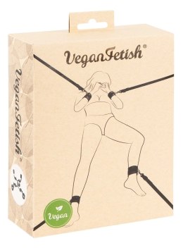Vegan Fetish Zestaw do mocowania na łożko, mankiety, regulacja, czarny