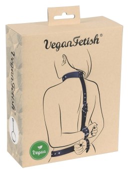Vegan Fetish zestaw regulowany: mankiet na szyję, pas taliowy, kajdanki PU