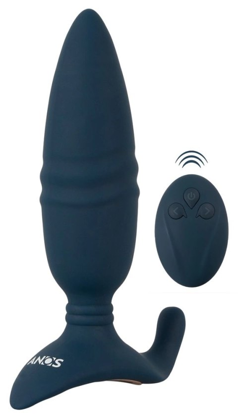 ANOS RC Thrusting Blue - Stymulator z 3 silnikami, pilot, silikon 16,8 cm ANOS RC Thrusting Blue - Stymulator z 3 silnikami, pilot, silikon 16,8 cm