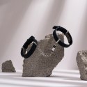 Crave ID Cuffs mankiety skorzane czarne ze srebrnymi okuciami regulowane