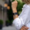 Crave ID Cuffs mankiety skorzane czarne ze srebrnymi okuciami regulowane