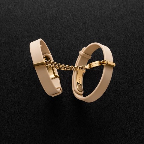 Crave ID Cuffs mankiety skorzane ze złotą powłoką 18k regulowane Crave ID Cuffs mankiety skorzane ze złotą powłoką 18k regulowane