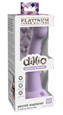 Dillio Platinum Secret Explorer 17,2 cm Fioletowy - silikonowy model z okrągłą końcowką