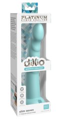 Dillio Platinum Slim Seven 19,7 cm turkusowy - model z rowkami, silikon