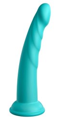 Dillio Platinum Slim Seven 19,7 cm turkusowy - model z rowkami, silikon