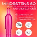 Durex Tease & Vibe 2w1 Model Bunny - Rożowy, silikonowy system wibracyjny