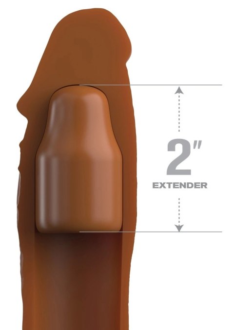 Fantasy X-Tensions Elite Nakładka powiększająca 5,1 cm brązowa silikon Fantasy X-Tensions Elite Nakładka powiększająca 5,1 cm brązowa silikon