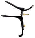 Fetish Collection Speculum z rurką na płyn, stal nierdzewna, czarny 15cm