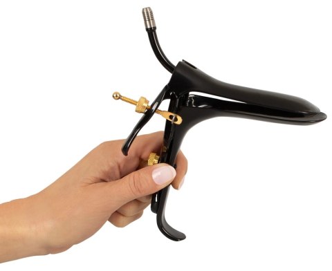 Fetish Collection Speculum z rurką na płyn, stal nierdzewna, czarny 15cm Fetish Collection Speculum z rurką na płyn, stal nierdzewna, czarny 15cm
