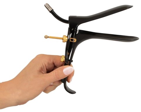 Fetish Collection Speculum z rurką na płyn, stal nierdzewna, czarny 15cm Fetish Collection Speculum z rurką na płyn, stal nierdzewna, czarny 15cm