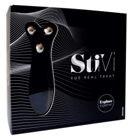 HOT StiVi Czarny wielofunkcyjny stymulator dla par, wodoodporny