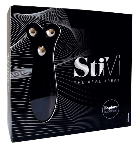 HOT StiVi Czarny wielofunkcyjny stymulator dla par, wodoodporny HOT StiVi Czarny wielofunkcyjny stymulator dla par, wodoodporny
