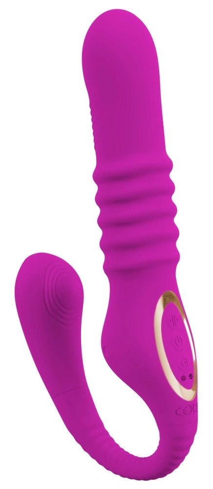 Javida Strap-On Fioletowy 3-funkcyjny, wodoodporny model silikonowy Javida Strap-On Fioletowy 3-funkcyjny, wodoodporny model silikonowy