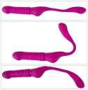 Javida Strap-On Fioletowy 3-funkcyjny, wodoodporny model silikonowy