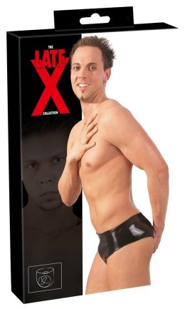 Late X Slipy lateksowe z anatomicznym elementem czarne M/L