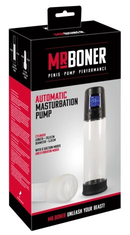 Mr. Boner Automatyczna pompa prożniowa 2w1 z funkcją wibracji LED 28,7cm