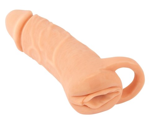 Nature Skin Medium - System 2w1 Przedłużający i Intymny Rękaw TPE 18,5 cm Nature Skin Medium - System 2w1 Przedłużający i Intymny Rękaw TPE 18,5 cm