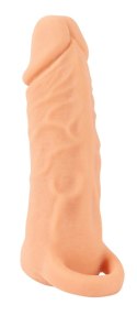 Nature Skin Medium - System 2w1 Przedłużający i Intymny Rękaw TPE 18,5 cm