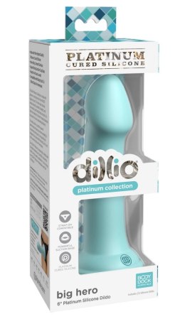 Pipedream Dillio Platinum Big Hero 17,2 cm silikonowy model turkusowy
