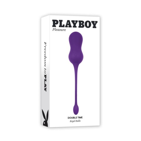 Playboy Pleasure Double Time - Wibrujące kulki Kegla z pilotem, silikon Playboy Pleasure Double Time - Wibrujące kulki Kegla z pilotem, silikon