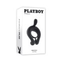 Playboy Pleasure Triple Play - silikonowy pierścień intymny, 3 silniki